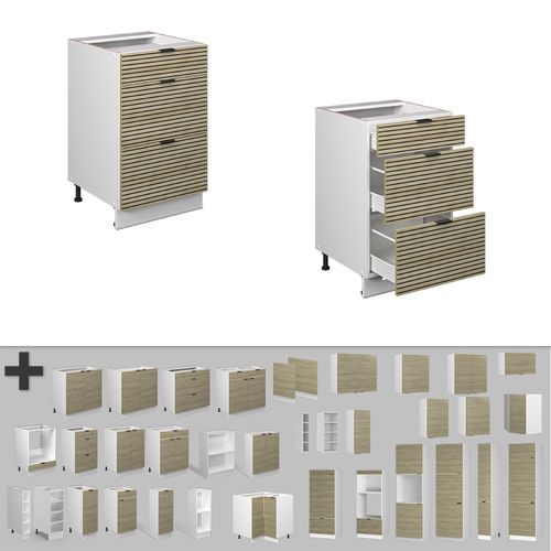 Meuble Cuisine Fame-line 51471 Panneau En Chêne 50cm , Ap Goldkraft