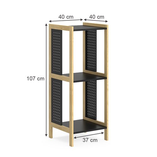 Étagère Sur Pied Elvia 51632 Noir 40x107cm