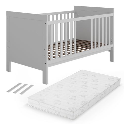 Lit Bébé Ajaton 51644 Blanc 144.4x83 cm Avec Matelas