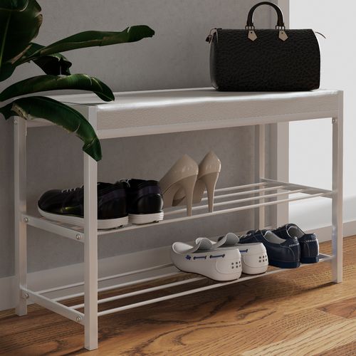 Banc à Chaussures Borneo 51677 Blanc 80x52cm