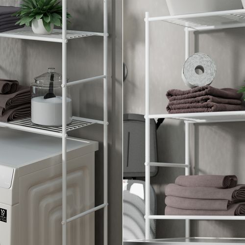 Étagère Pour Machine à Laver Miso 51679 Blanc 66x162cm