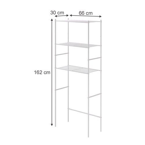 Étagère Pour Machine à Laver Miso 51679 Blanc 66x162cm