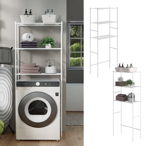 Étagère Pour Machine à Laver Miso 51679 Blanc 66x162cm