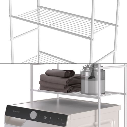 Étagère Pour Machine à Laver Miso 51679 Blanc 66x162cm
