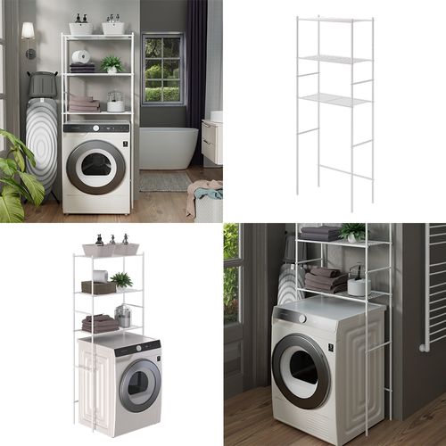 Étagère Pour Machine à Laver Miso 51679 Blanc 66x162cm