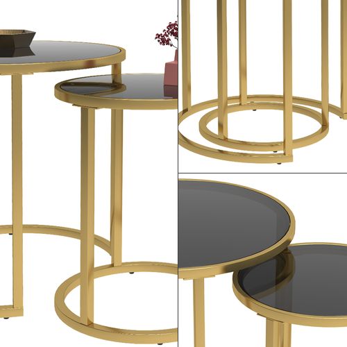 Ensemble De Tables Dappoint Sevilla 51680 Noir 50x45.5cm Lot De 2