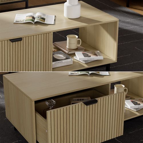 Table Basse Lennox 51685 Chêne 110x50cm