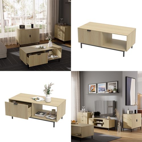 Table Basse Lennox 51685 Chêne 110x50cm