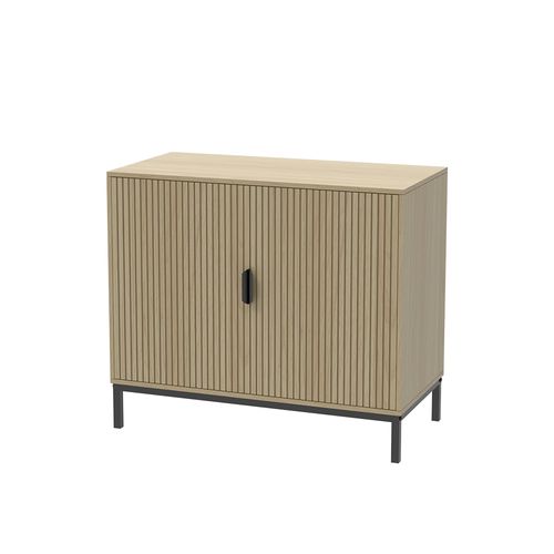 Commode  Lennox, Chêne, 80x45cm Avec 2 Portes