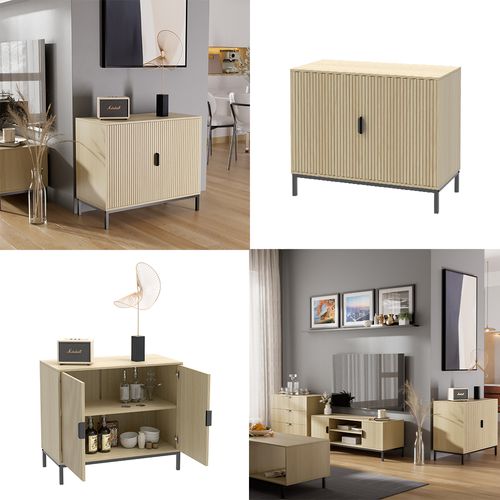 Commode  Lennox, Chêne, 80x45cm Avec 2 Portes
