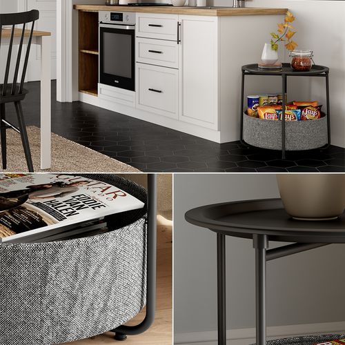 Table Basse Liva 51718 Noir 47x50cm