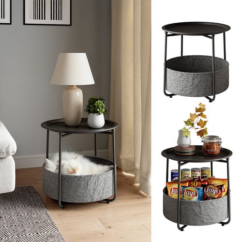 Table Basse Liva 51718 Noir 47x50cm