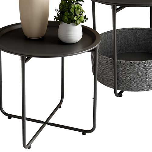 Table Basse Liva 51718 Noir 47x50cm