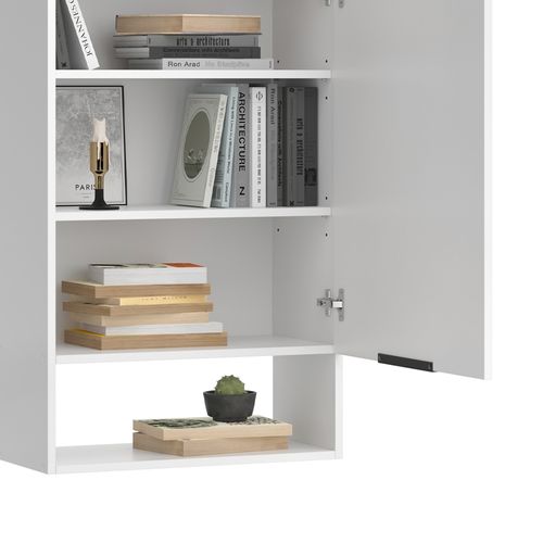 Mur De Salon Wido 51724 Blanc/sonoma 5 Pièces