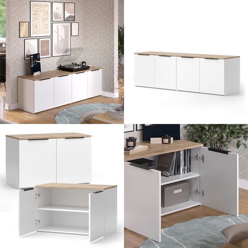 Meuble-paroi Wido 51726 Blanc/sonoma 2 Pièces