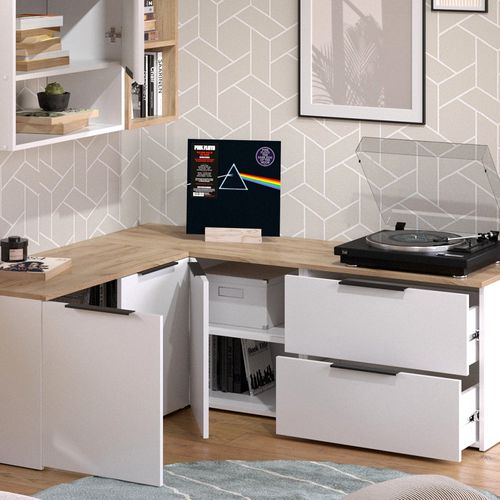 Meuble-paroi Wido 51728 Blanc/sonoma 9 Pièces