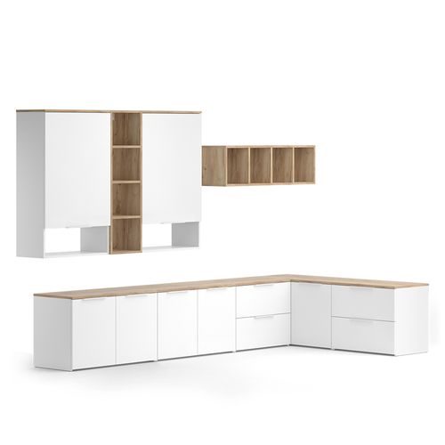Meuble-paroi Wido 51728 Blanc/sonoma 9 Pièces