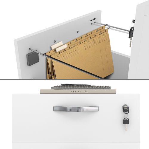 Caisson Roulant Bregenz 51730 Blanc 40x53cm Verrouillable