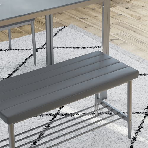 Banc Dangle Grand, Gris, 85x35cm