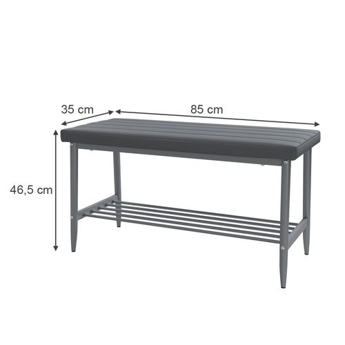Banc Dangle Grand, Gris, 85x35cm