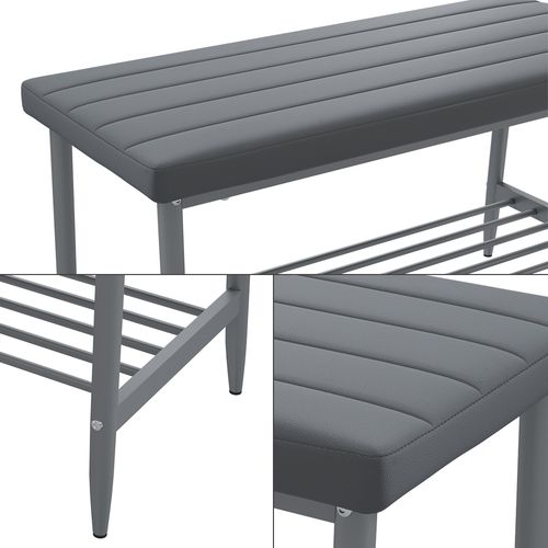 Banc Dangle Grand, Gris, 85x35cm