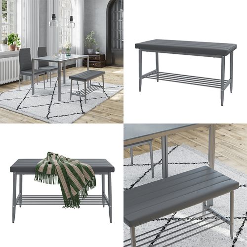 Banc Dangle Grand, Gris, 85x35cm