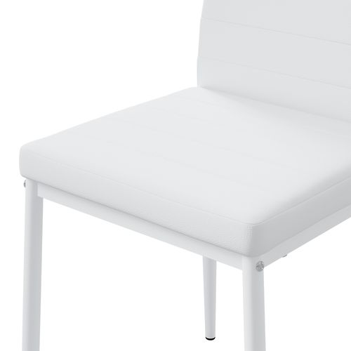 Chaise De Salle à Manger Grand 51772 Blanc 42.5x48cm Lot De 6