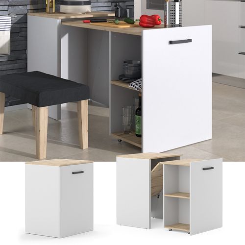 Table à Manger Adam 51785 Greige/artisan 60x50.4cm Extensible