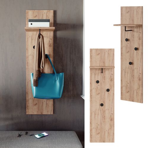 Portemanteau Mural Siri 51830 Chêne De Force Doré 36x135cm