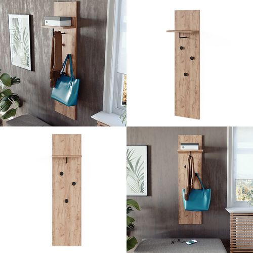 Portemanteau Mural Siri 51830 Chêne De Force Doré 36x135cm