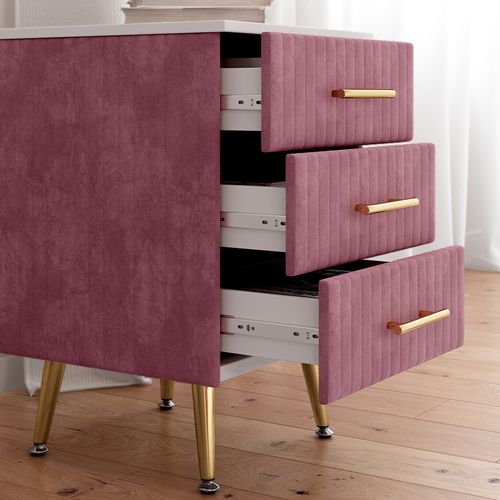 Table De Nuit Velia 53034 Rose Lot De 2