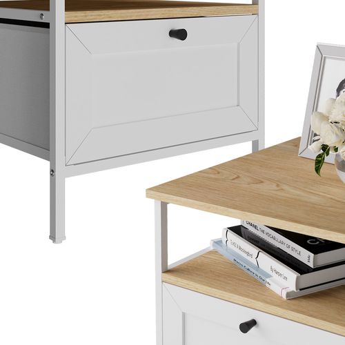 Table De Nuit Lunis 51892 Blanc Lot De 2