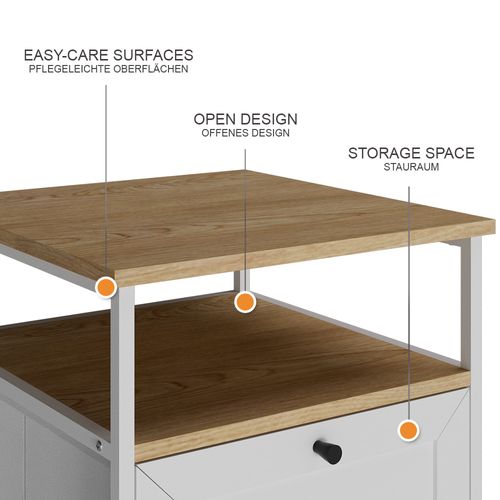 Table De Nuit Lunis 51892 Blanc Lot De 2