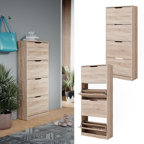 Meuble à Chaussure Luca, Sonoma, 59x137cm