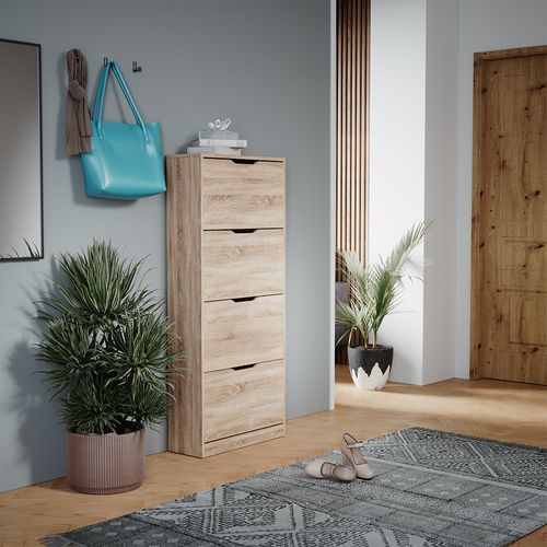 Meuble à Chaussure Luca, Sonoma, 59x137cm