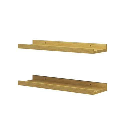 Étagère Murale Linus 52004 Naturel Bois 50x4cm Lot De 2