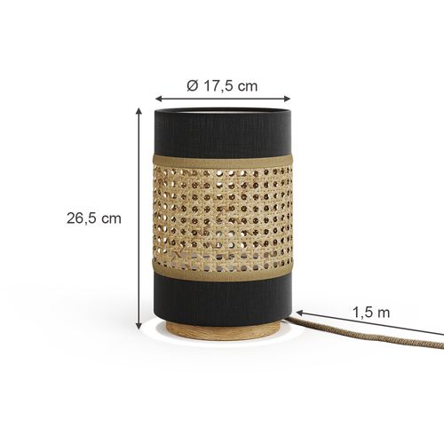 Lampe De Table Morten 52010 Noir 17.5x26.5cm