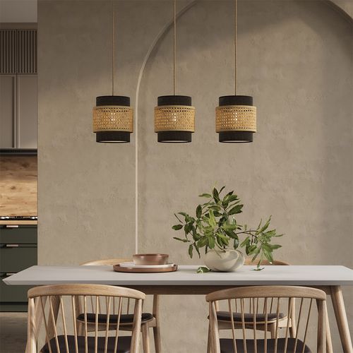 Lampe à 3 Suspensions Morten 52016 Noir 70x120cm