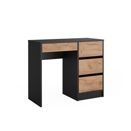 Coiffeuse Sherry 52022 Anthracite/chêne Doré 90x75cm Sans Miroir