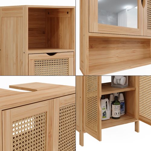 Badmöbel-set Liora 52038 Bambou 3 Pièces