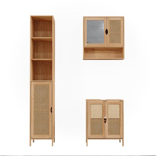 Badmöbel-set Liora 52039 Bambou 3 Pièces