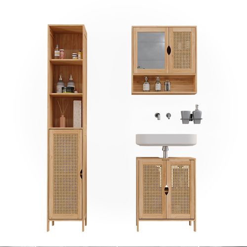 Badmöbel-set Liora 52039 Bambou 3 Pièces