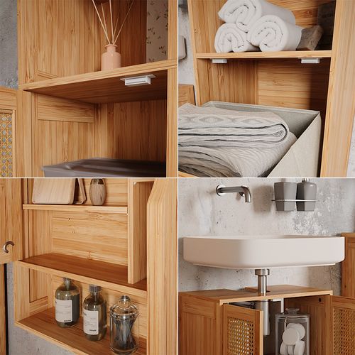 Badmöbel-set Liora 52040 Bambou 4 Pièces