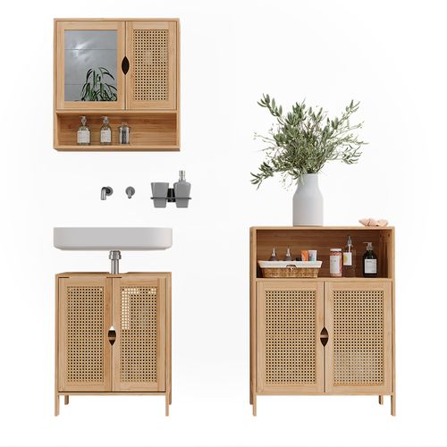 Badmöbel-set Liora 52041 Bambou 3 Pièces