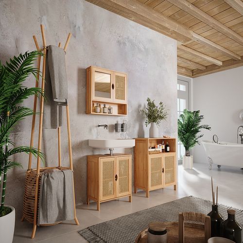 Badmöbel-set Liora 52041 Bambou 3 Pièces
