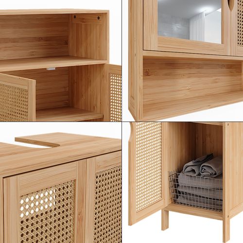 Badmöbel-set Liora 52042 Bambou 4 Pièces