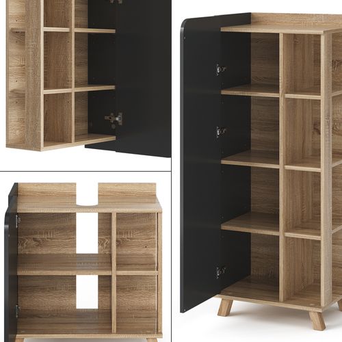 Meubles Bain Karen 52056 Sonoma/anthracite 5 Pièces