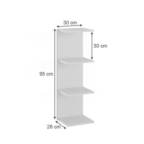 Étagère Murale Paolo 52087 Blanc 30x95cm