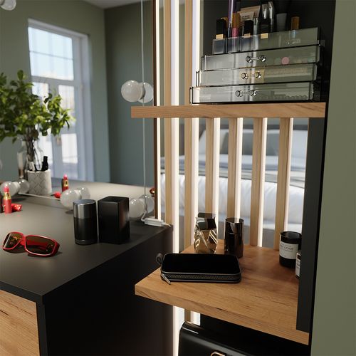 Étagère Dangle Paolo 52093 Anthracite 28x175.4cm Avec 5 Compartiments