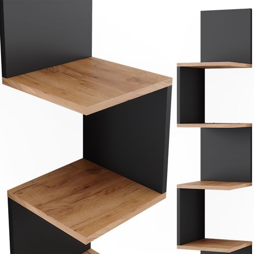 Étagère Dangle Paolo 52093 Anthracite 28x175.4cm Avec 5 Compartiments